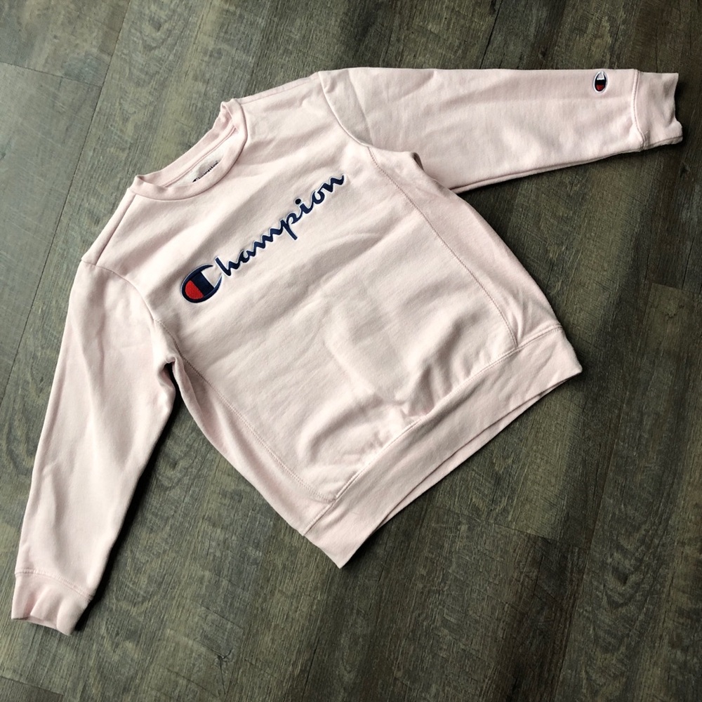 Champion Pullover Sweater Pink Girls Size S